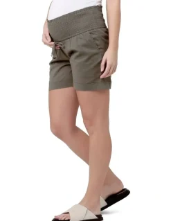 Ripe Philly Cotton Shorts in Moss