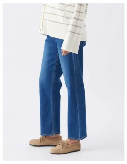 Ripe Teddy Straight Jeans in Blue