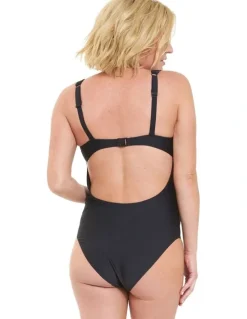 Ripe Tie Front One Piece in Black