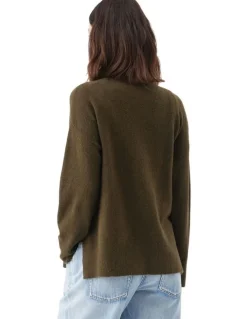 Ripe Tully Knit Cardigan in Khaki