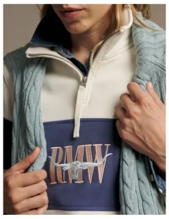 R.M.Williams Trickett Panel Sweatshirt in Ivory