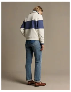 R.M.Williams Trickett Panel Sweatshirt in Ivory