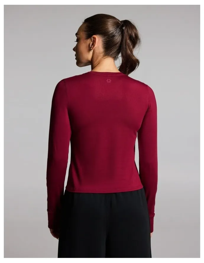 Rockwear Activate Brushed Long Sleeve Top in Ruby