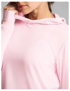 Rockwear Activate Brushed Hooded Long Sleeve Top in Rose Quartz