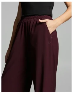 Rockwear At Leisure Straight Leg Pants Cherry Cola