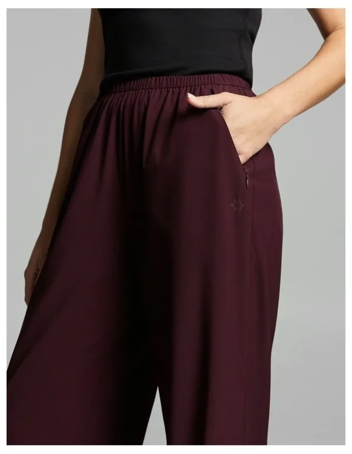 Rockwear At Leisure Straight Leg Pants Cherry Cola