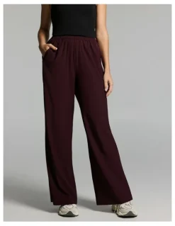 Rockwear At Leisure Straight Leg Pants Cherry Cola