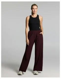 Rockwear At Leisure Straight Leg Pants Cherry Cola