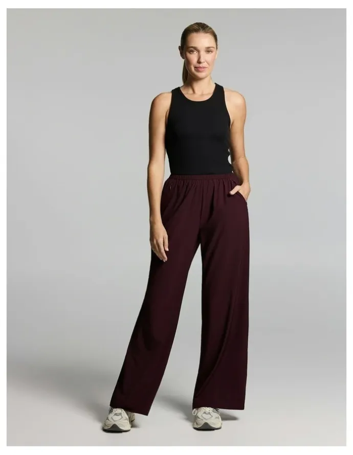Rockwear At Leisure Straight Leg Pants Cherry Cola