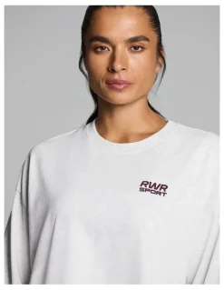 Rockwear Baggy Fit Long Sleeve Tee Light Grey Marle