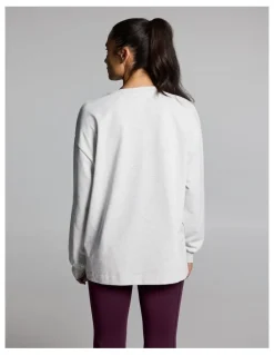 Rockwear Baggy Fit Long Sleeve Tee Light Grey Marle
