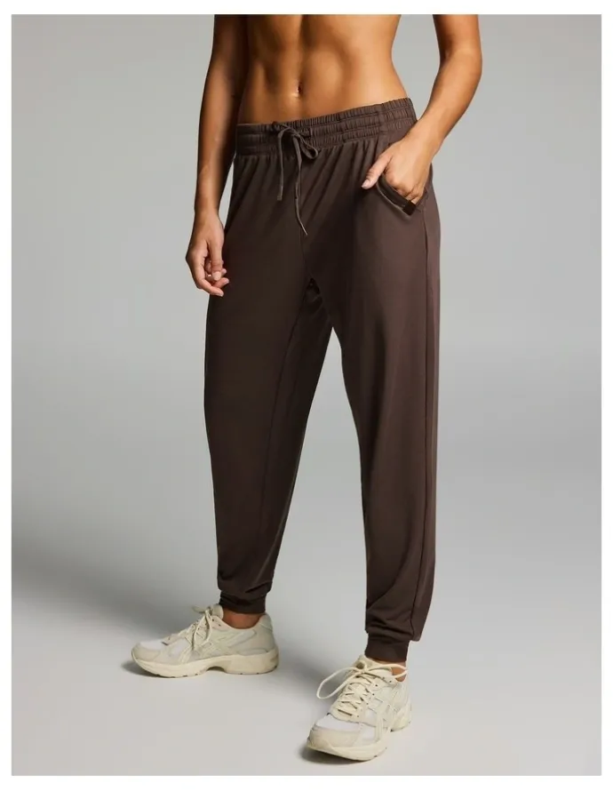 Rockwear Balance Tie Front Jogger Pants Carob