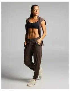 Rockwear Balance Tie Front Jogger Pants Carob