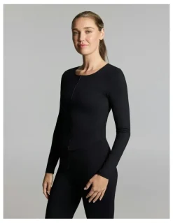 Rockwear Base One Double Ended Zip Long Sleeve Black
