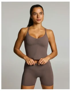 Rockwear Base One Support Singlet Milk Choc