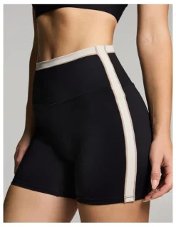 Rockwear Blocked Mid Thigh Bike Shorts in Black