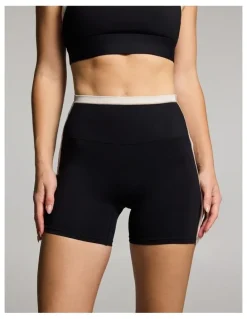 Rockwear Blocked Mid Thigh Bike Shorts in Black