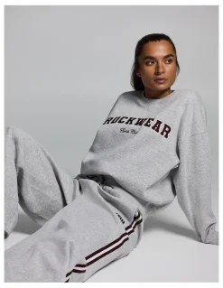 Rockwear Cosy Fleece Crew Mid Grey Marle