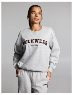 Rockwear Cosy Fleece Crew Mid Grey Marle