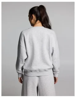 Rockwear Cosy Fleece Crew Mid Grey Marle