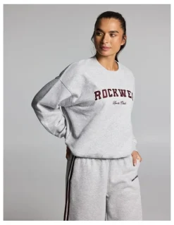 Rockwear Cosy Fleece Crew Mid Grey Marle