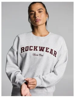 Rockwear Cosy Fleece Crew Mid Grey Marle
