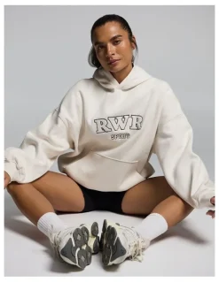 Rockwear Cosy Fleece Longline Hoodie Cream
