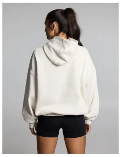 Rockwear Cosy Fleece Longline Hoodie Cream