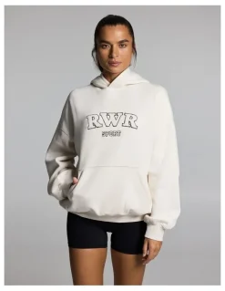 Rockwear Cosy Fleece Longline Hoodie Cream
