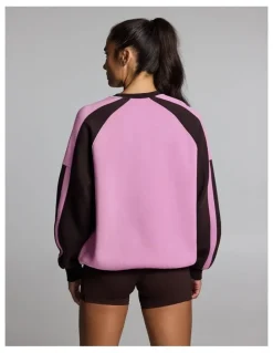 Rockwear Cosy Fleece Oversized Crew Dusty Pink