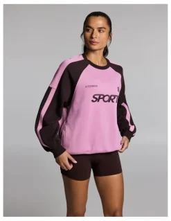 Rockwear Cosy Fleece Oversized Crew Dusty Pink