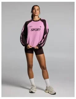 Rockwear Cosy Fleece Oversized Crew Dusty Pink