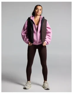 Rockwear Cosy Fleece Zip Through Hoodie Dusty Pink