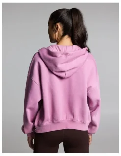Rockwear Cosy Fleece Zip Through Hoodie Dusty Pink