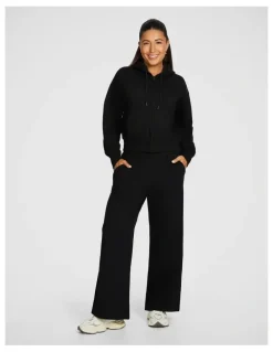 Rockwear Cosy Fleece Zip Through Hoodie in Black