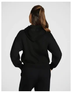 Rockwear Cosy Fleece Zip Through Hoodie in Black