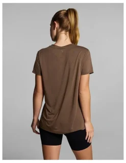 Rockwear Crew Neck Relaxed Tee in Walnut