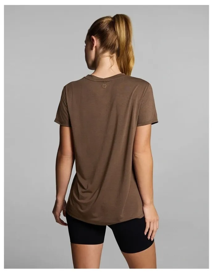Rockwear Crew Neck Relaxed Tee in Walnut