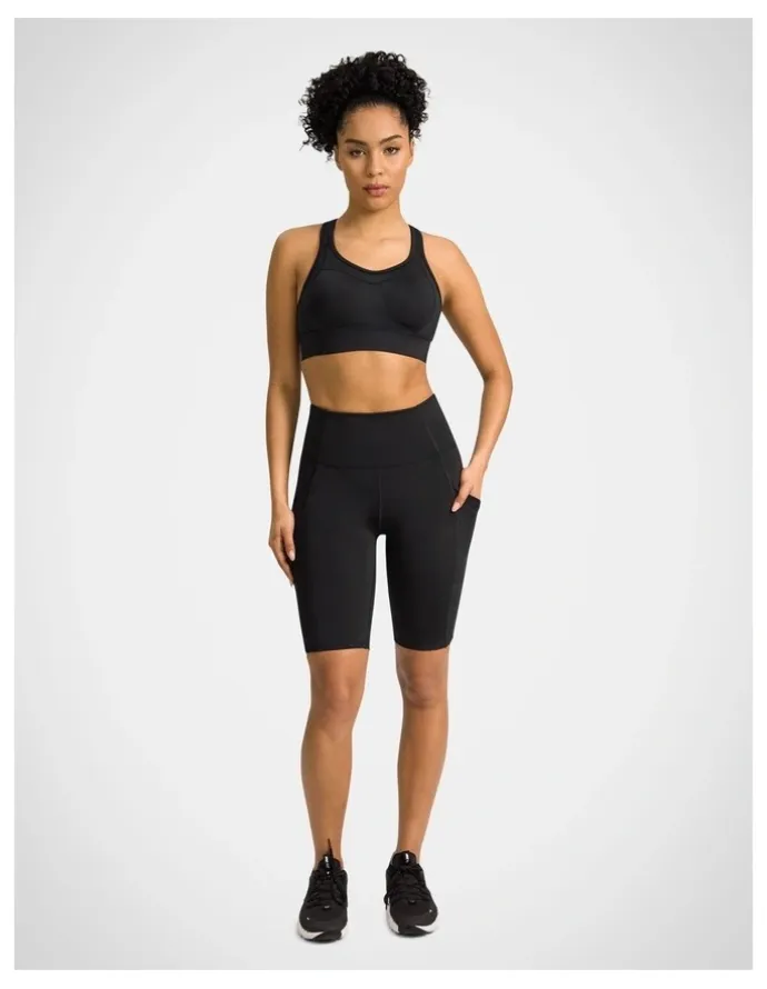 Rockwear Cross Pocket Bike Shorts in Black