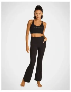 Rockwear Flared Pocket Yoga Pants in Black