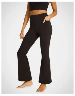 Rockwear Flared Pocket Yoga Pants in Black