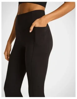 Rockwear Flared Pocket Yoga Pants in Black