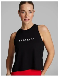 Rockwear Fleur Hip Length Tank in Black
