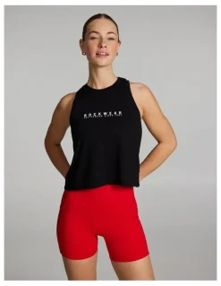 Rockwear Fleur Hip Length Tank in Black