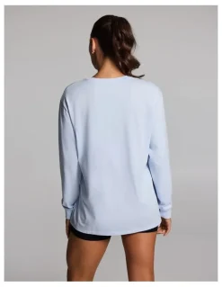 Rockwear Loose Fit Long Sleeve Tee in Light Sky Blue