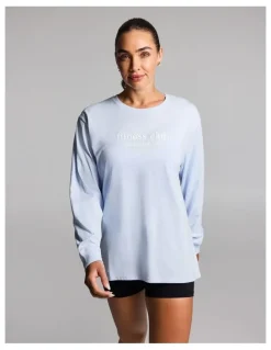 Rockwear Loose Fit Long Sleeve Tee in Light Sky Blue