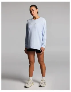 Rockwear Loose Fit Long Sleeve Tee in Light Sky Blue