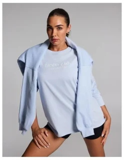 Rockwear Loose Fit Long Sleeve Tee in Light Sky Blue