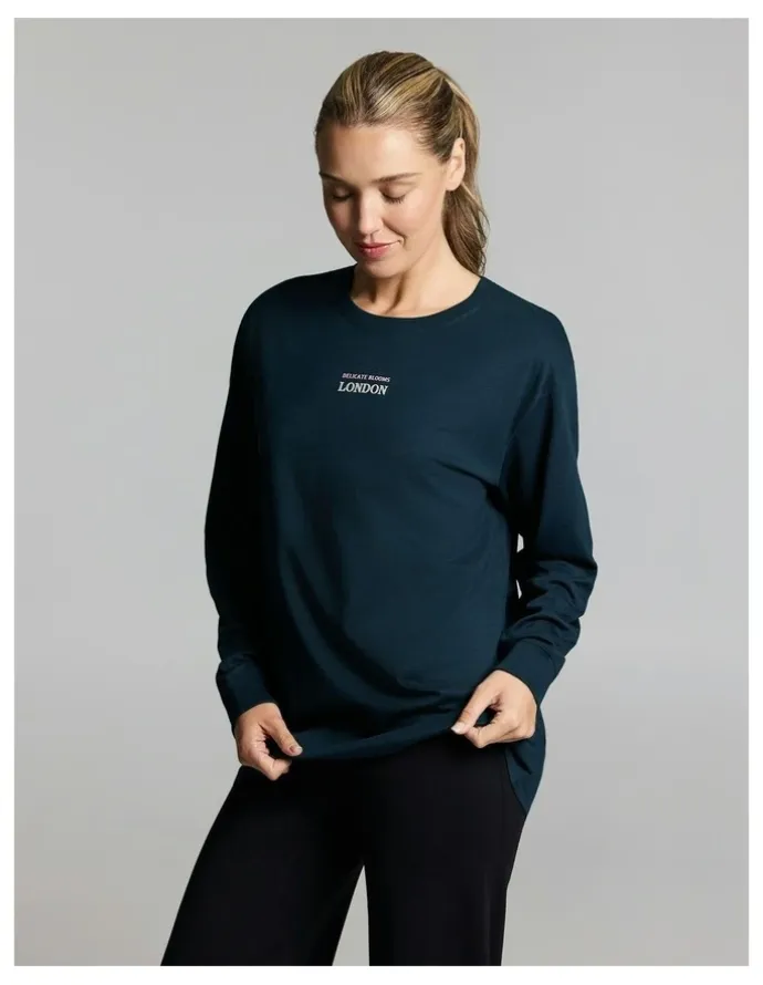 Rockwear Loose Fit Long Sleeve Tee Teal