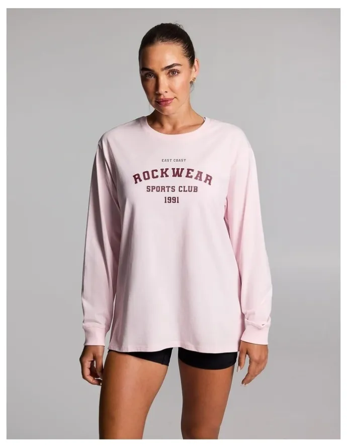 Rockwear Loose Fit Long Sleeve Tee in Rose Quartz
